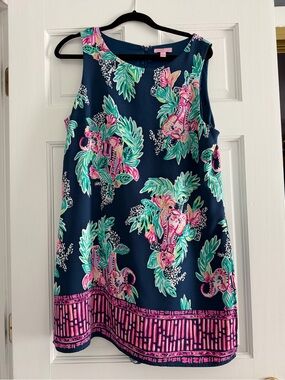 Lilly Pulitzer Navy and pink Floral Romper